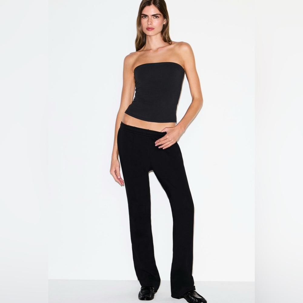 SKIMS Cotton Fleece Low Rise Slim Pant